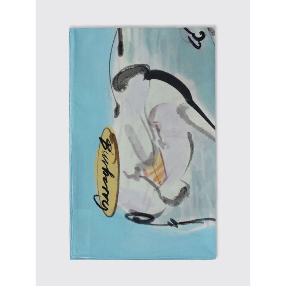 Burberry Women Square Silk Foulard Burberry With Graphic Print And Logo